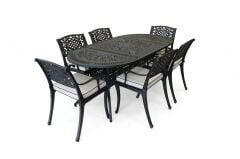 KAMPANYALI KD-T012 OVAL MASA SANDALYE TAKIMI - 6 KİŞİLİK